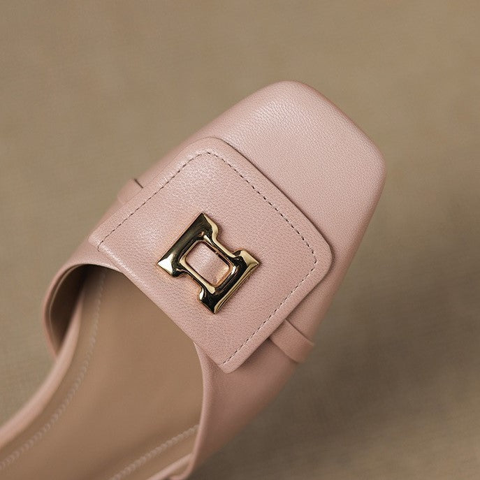Beatrix Buckle Leather Mary-Janes