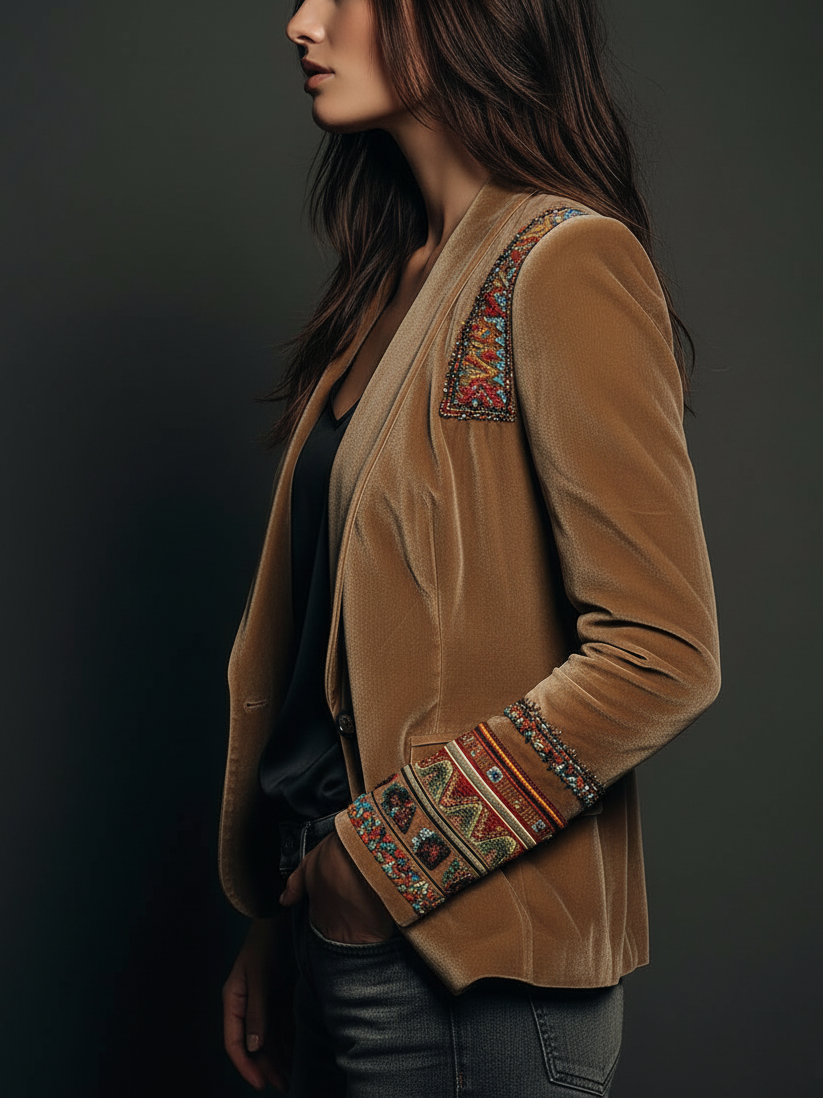 Gisele blejzer u boho stilu od poliester aksa