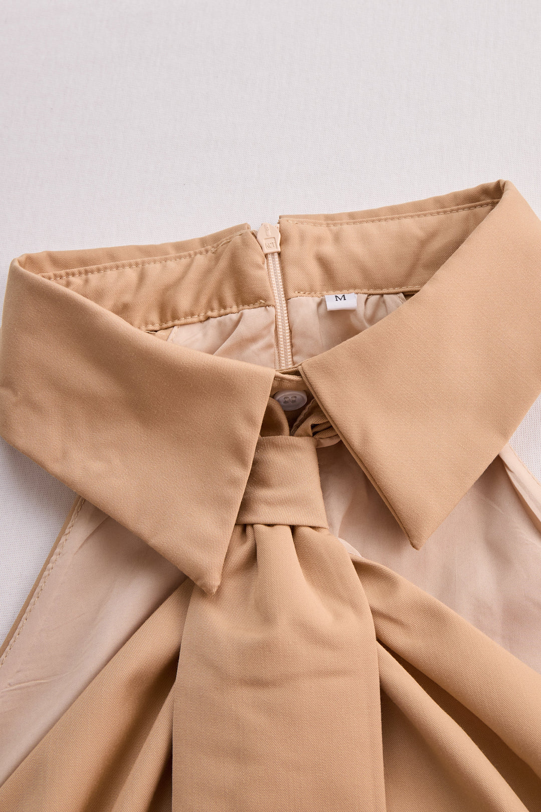 Genevieve Sleeveless Halter Blouse with Neck Tie Detail