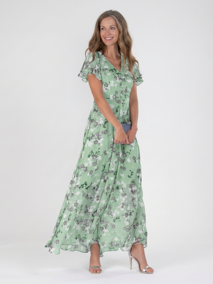 Mirabelle | Cvjetna Chiffon Maxi Haljina