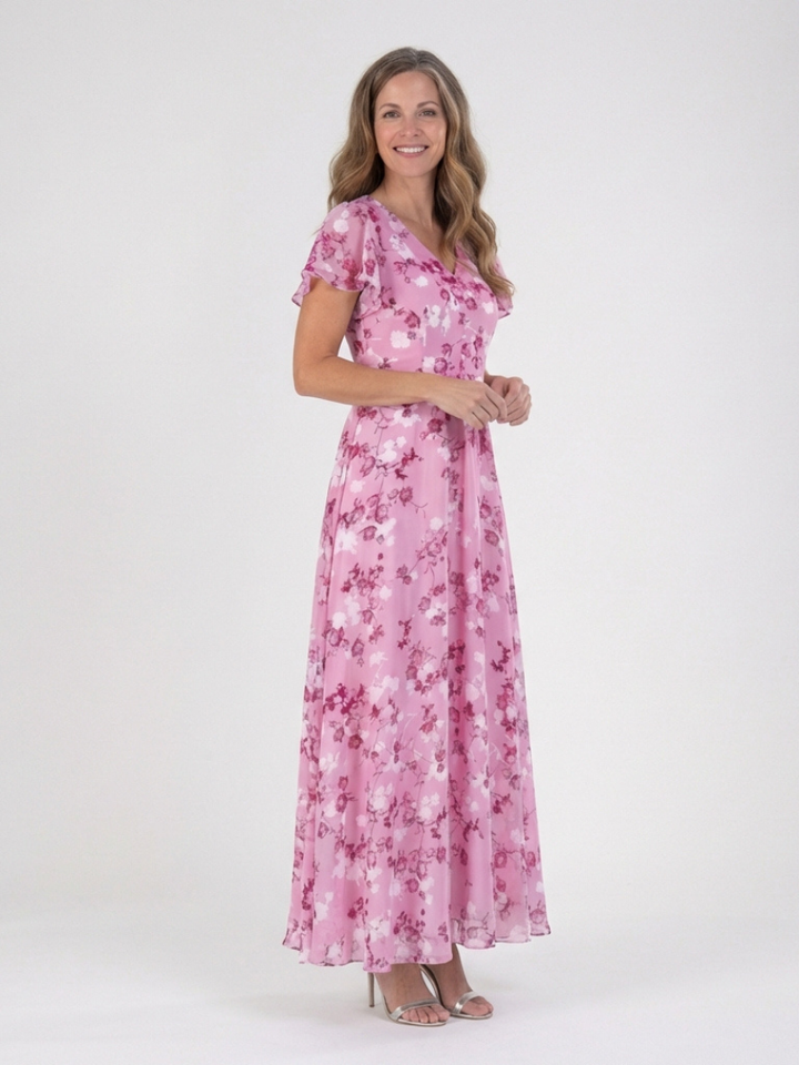 Mirabelle | Cvjetna Chiffon Maxi Haljina