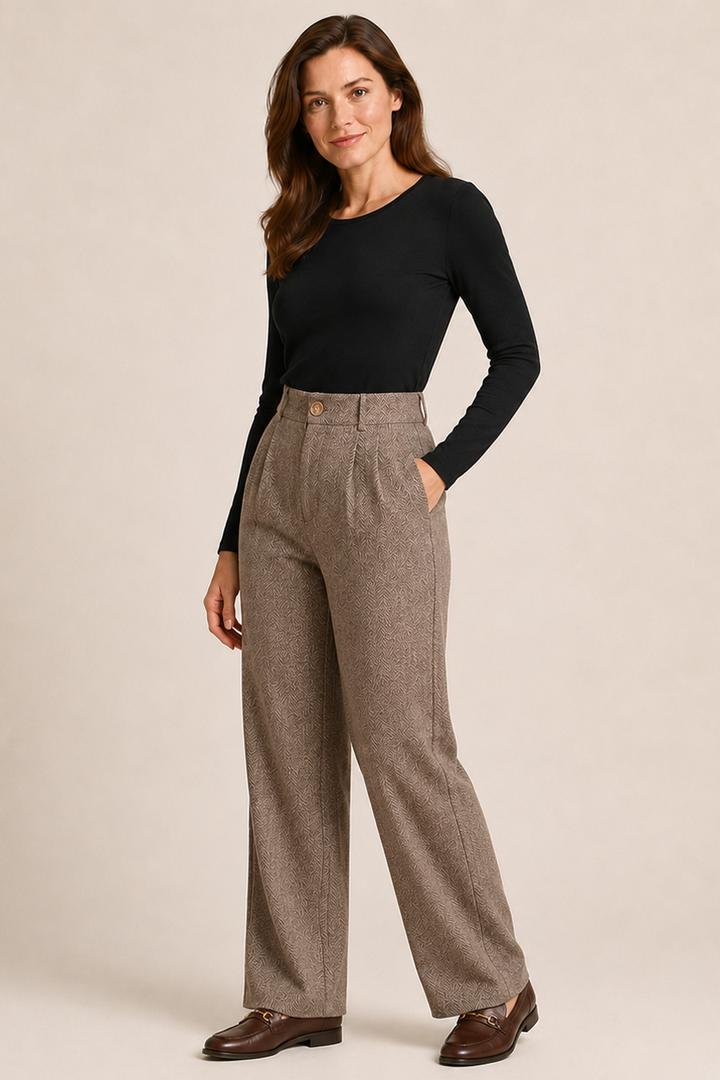 IRINA | Elegantne vunene pantalone sa visokim strukom