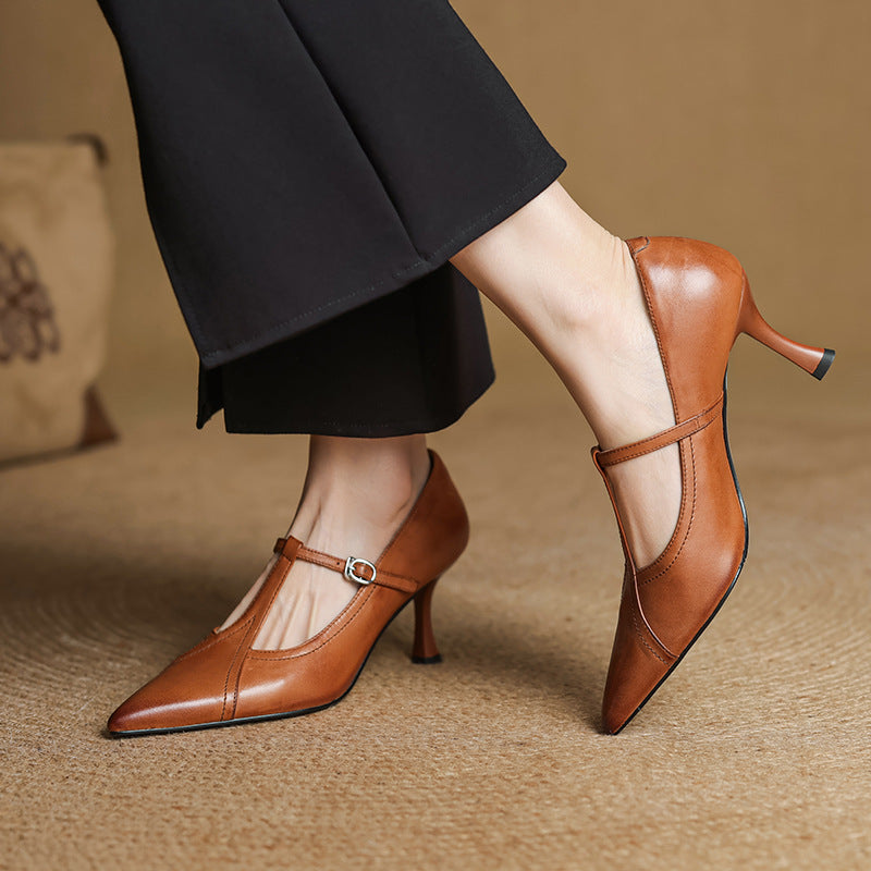Constance Kožne T-strap Cipele