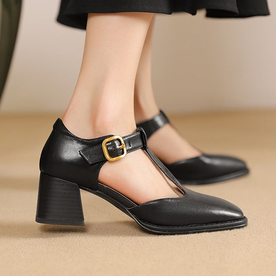 Suzette T-remenasti kožni salonke