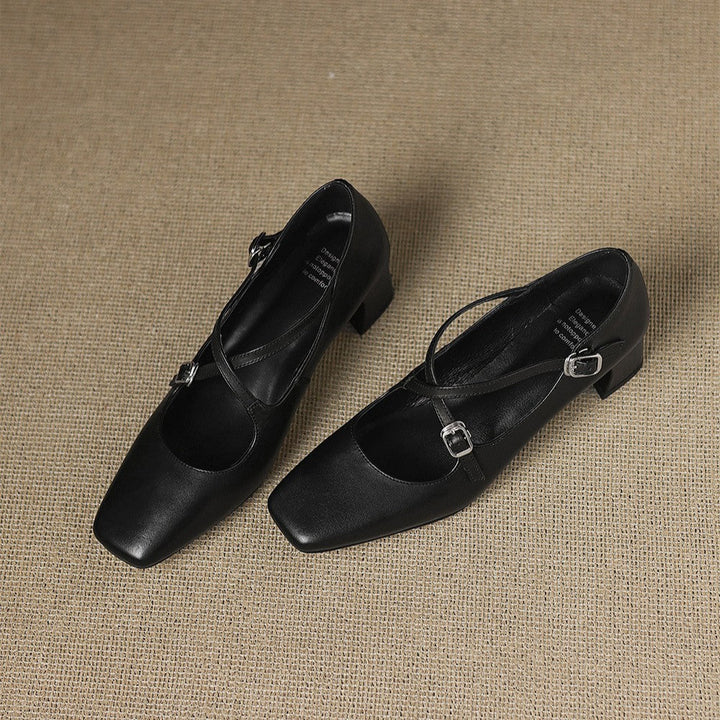Jocelyne Kožne Kitten Heels