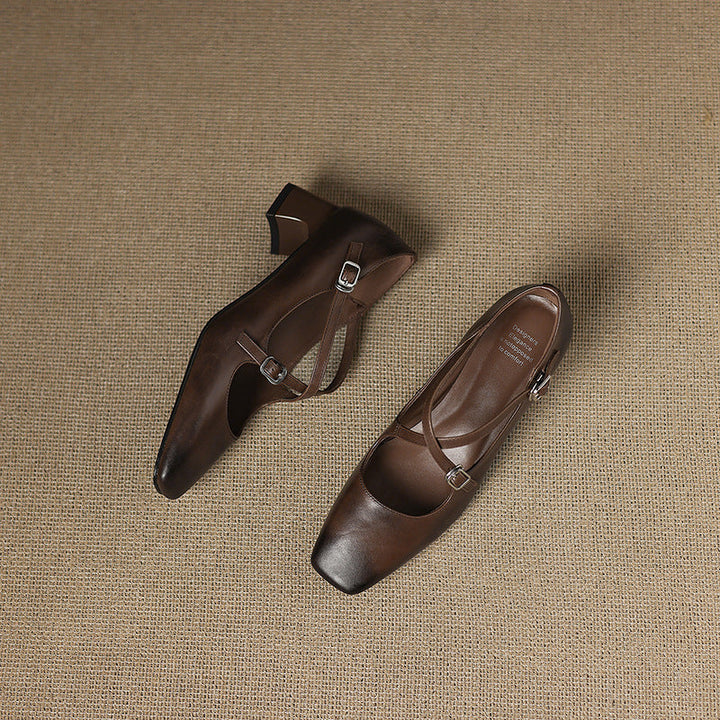Jocelyne Kožne Kitten Heels