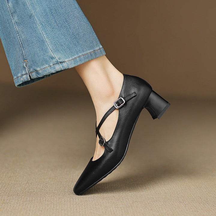 Jocelyne Kožne Kitten Heels