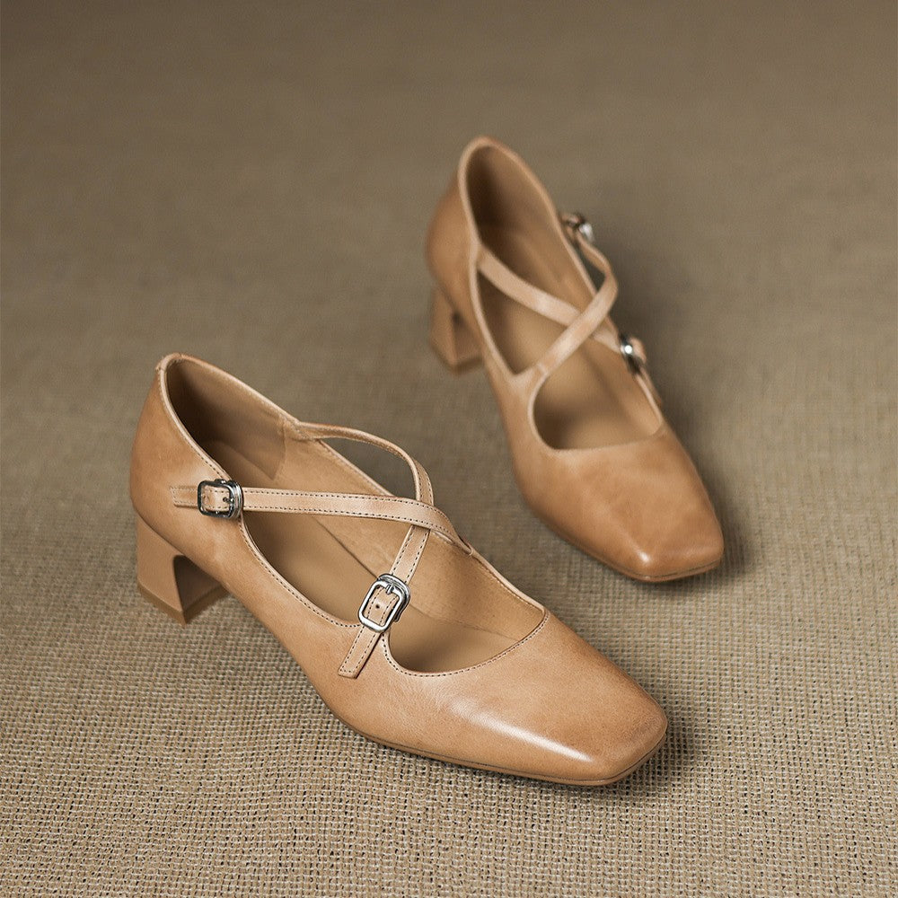 Jocelyne Kožne Kitten Heels