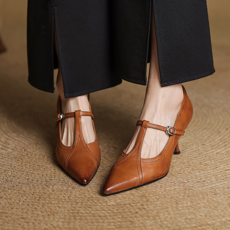 Constance Kožne T-strap Cipele
