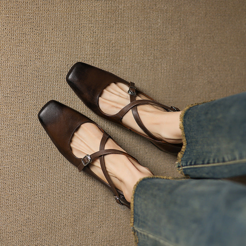 Jocelyne Kožne Kitten Heels