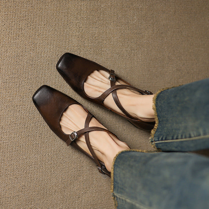 Jocelyne Kožne Kitten Heels