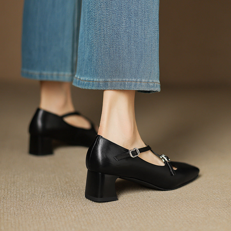 Jocelyne Kožne Kitten Heels