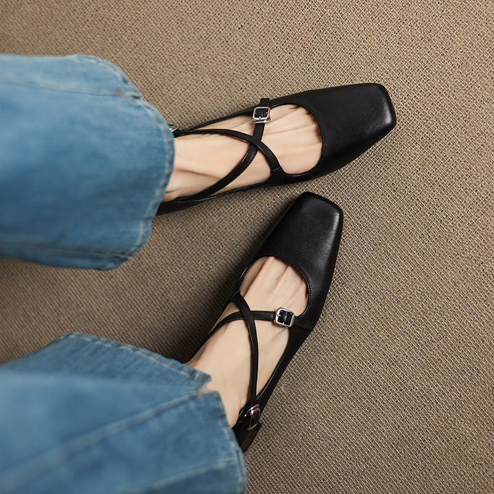 Jocelyne Kožne Kitten Heels
