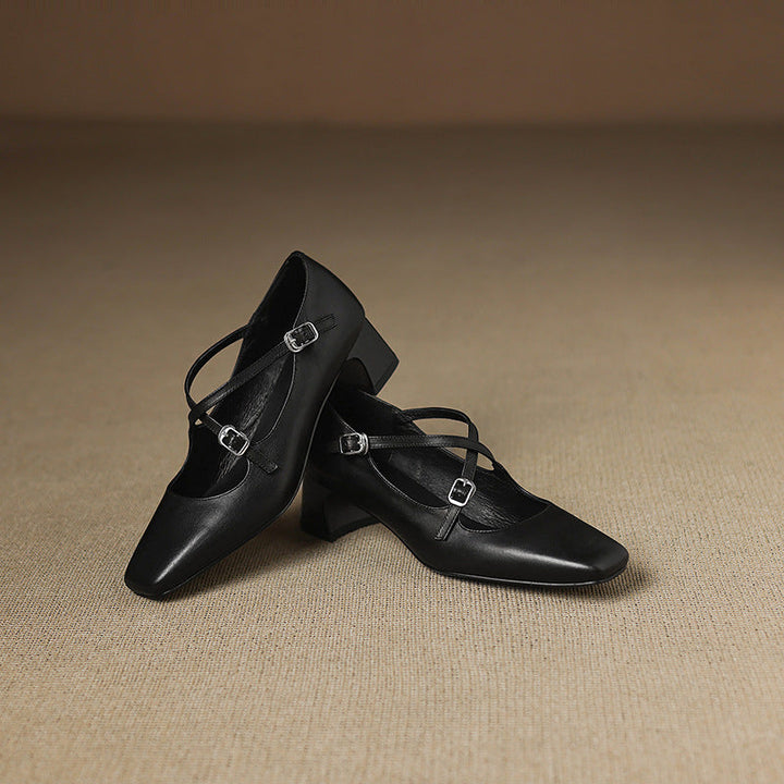 Jocelyne Kožne Kitten Heels
