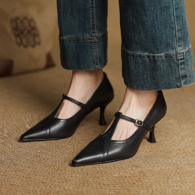 Constance Kožne T-strap Cipele