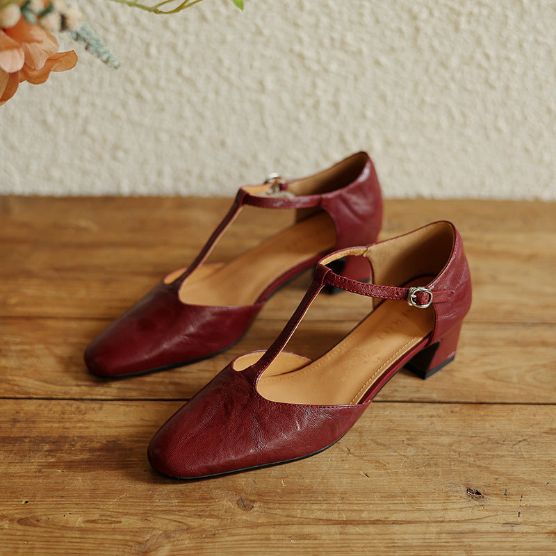 Estelle kožne T-strap štikle