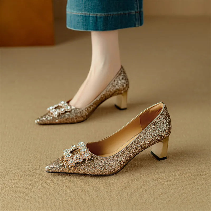 Ernestine | Gloria Glitter Pumps