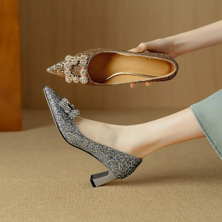 Ernestine | Gloria Glitter Pumps
