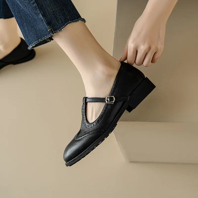 Adeline | Elegantne T-strap Mary Janes