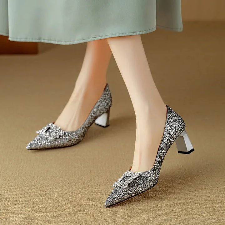 Ernestine | Gloria Glitter Pumps