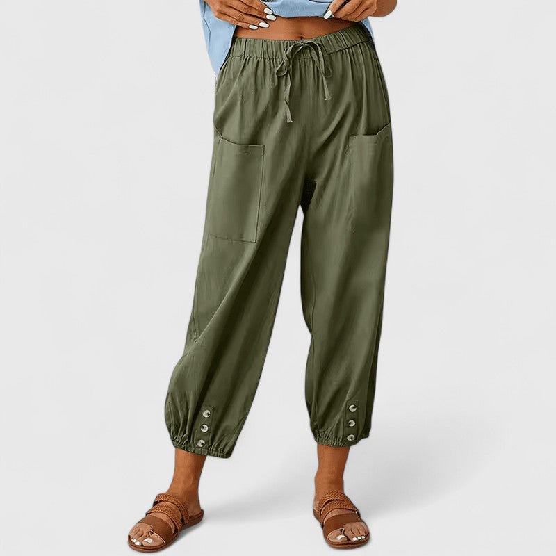 Amandine | Elegantne Pantalone Širokih Nogu