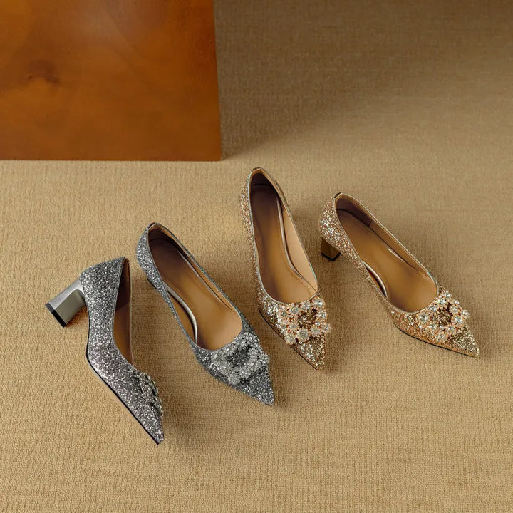 Ernestine | Gloria Glitter Pumps
