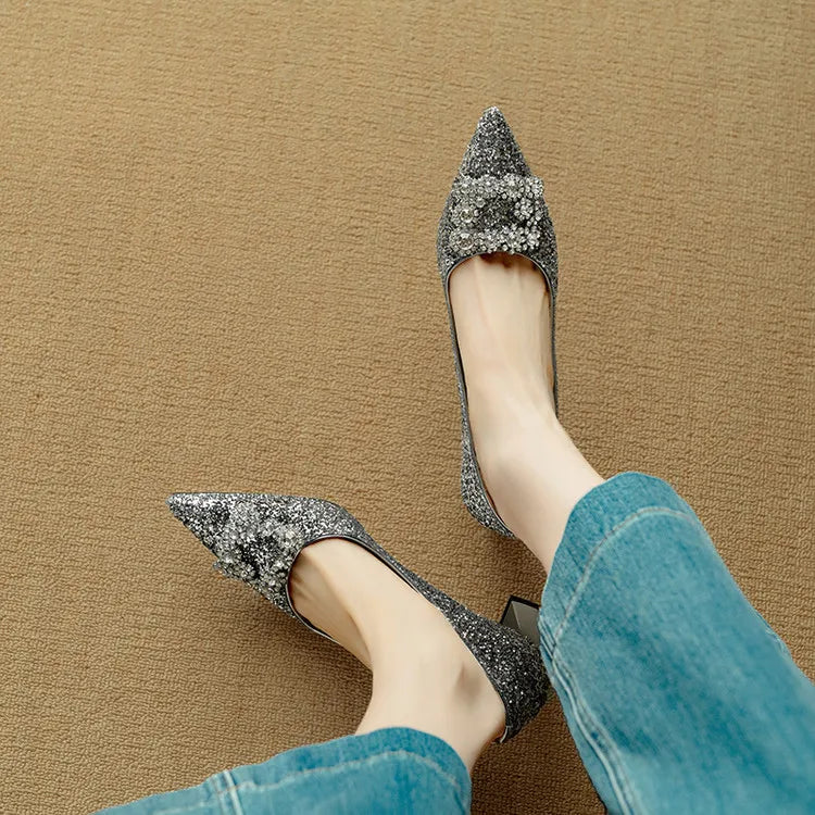 Ernestine | Gloria Glitter Pumps