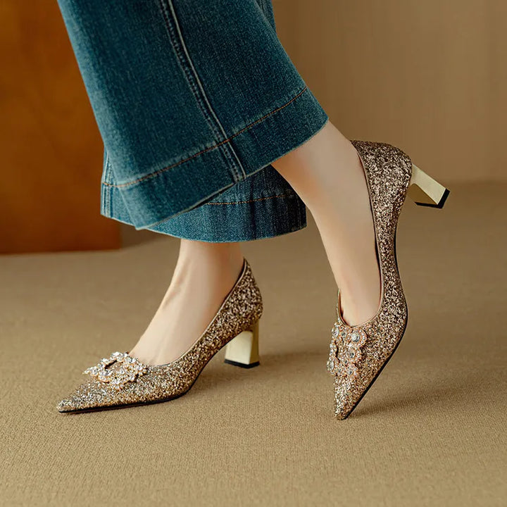 Ernestine | Gloria Glitter Pumps