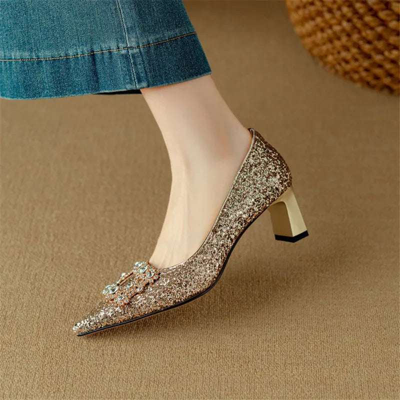 Ernestine | Gloria Glitter Pumps