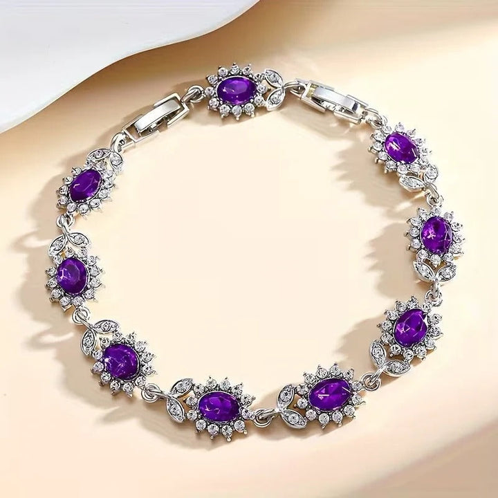 Narukvica Floralna od Amethysta u Srebru