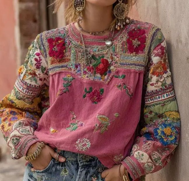 Jolene | Boho Pleteni Džemper