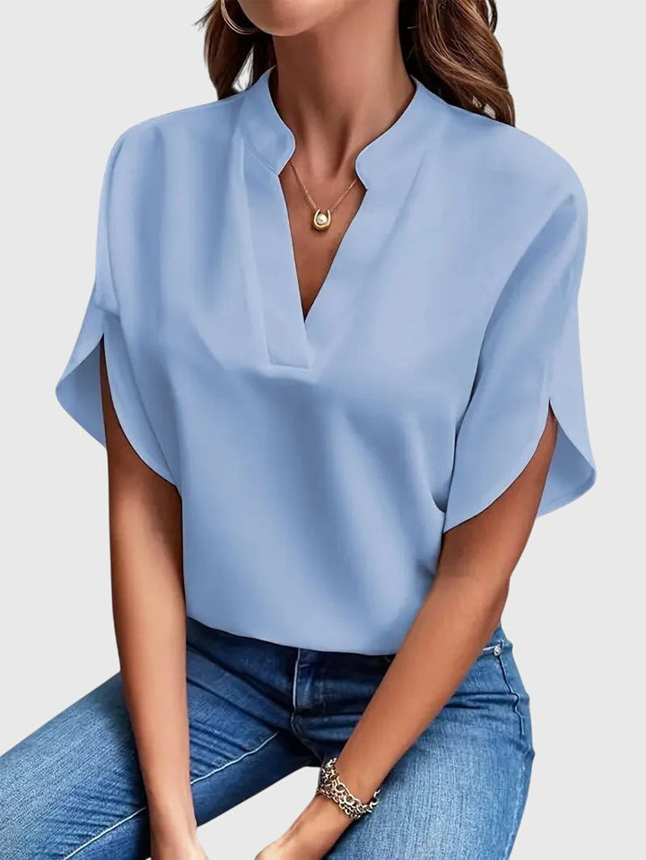 Angeline | Mekana i Elegantna Majica sa V-Izrezom