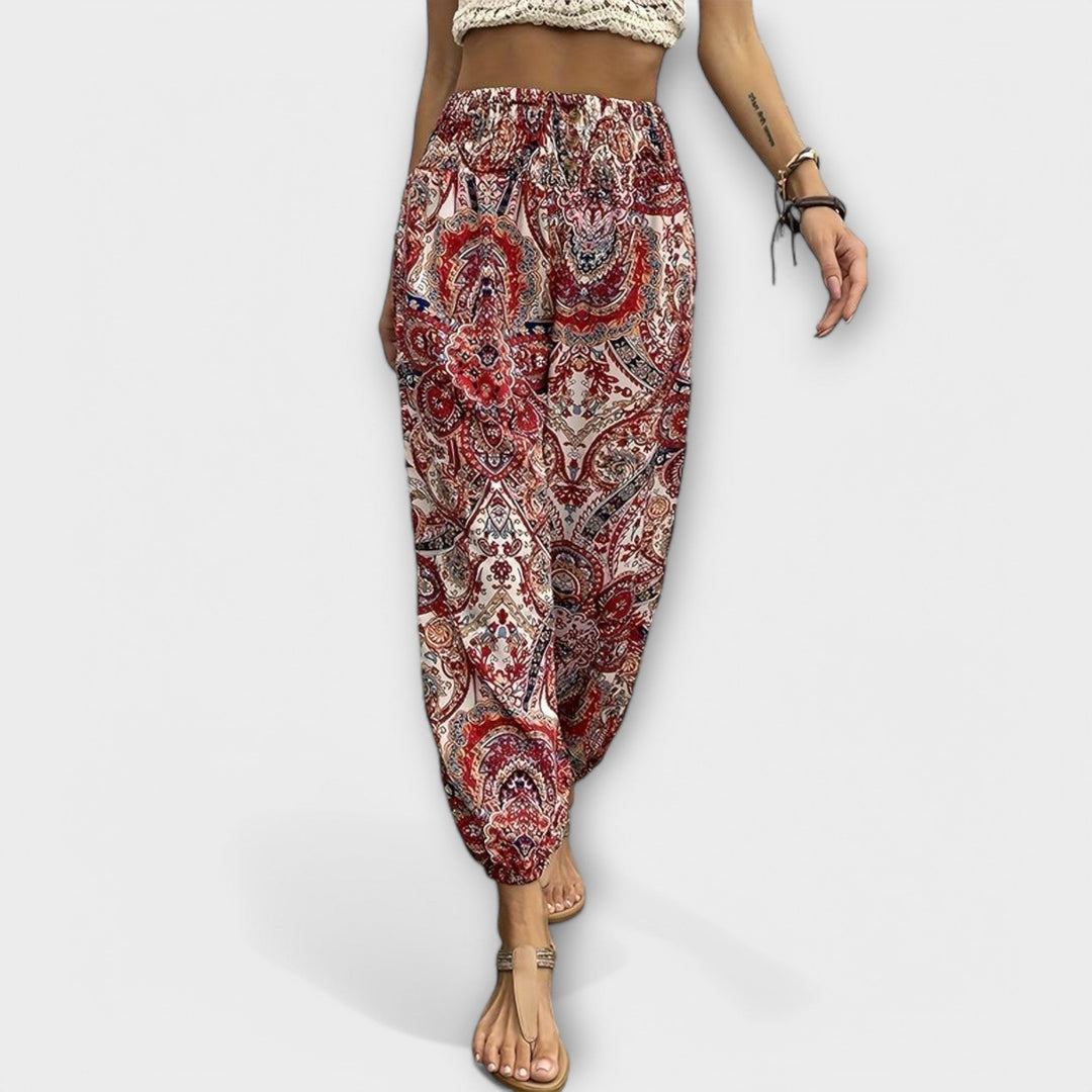 Fidelia | Etničke Grafičke Pantalone