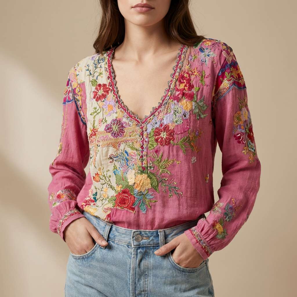 Nicolette | Šarena Patchwork Meadowloom Majica