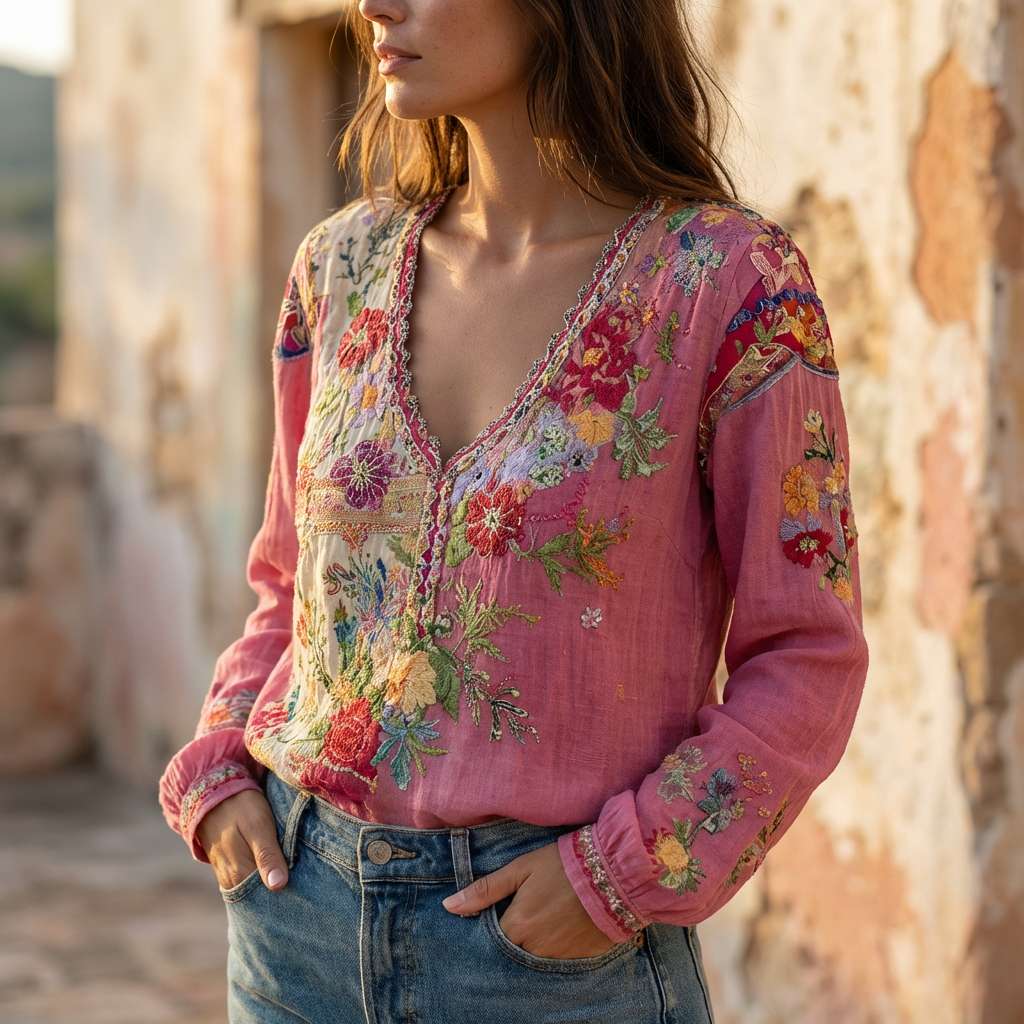 Nicolette | Šarena Patchwork Meadowloom Majica