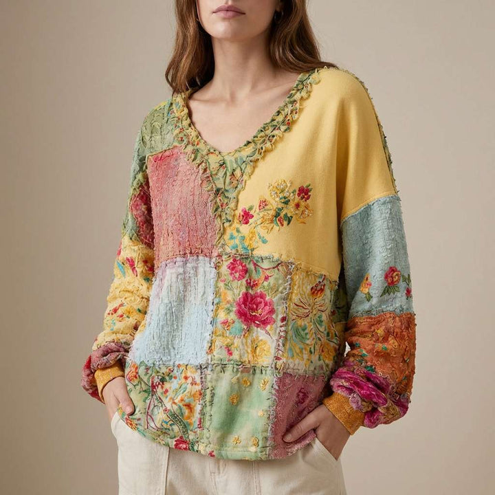 Nicolette | Šarena Patchwork Meadowloom Majica