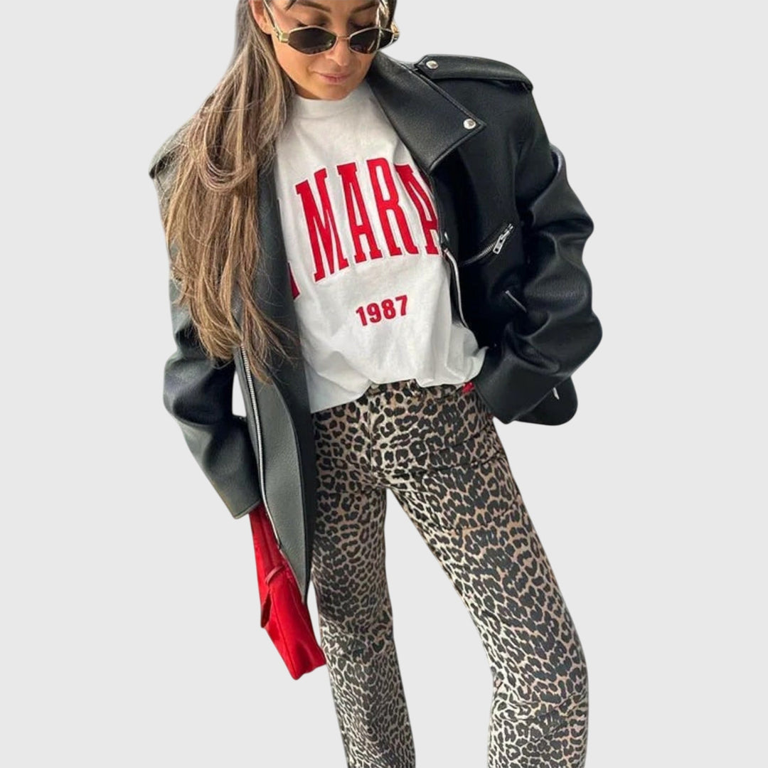 Gabrielle | Vintage Farmerke sa Leopard Printom