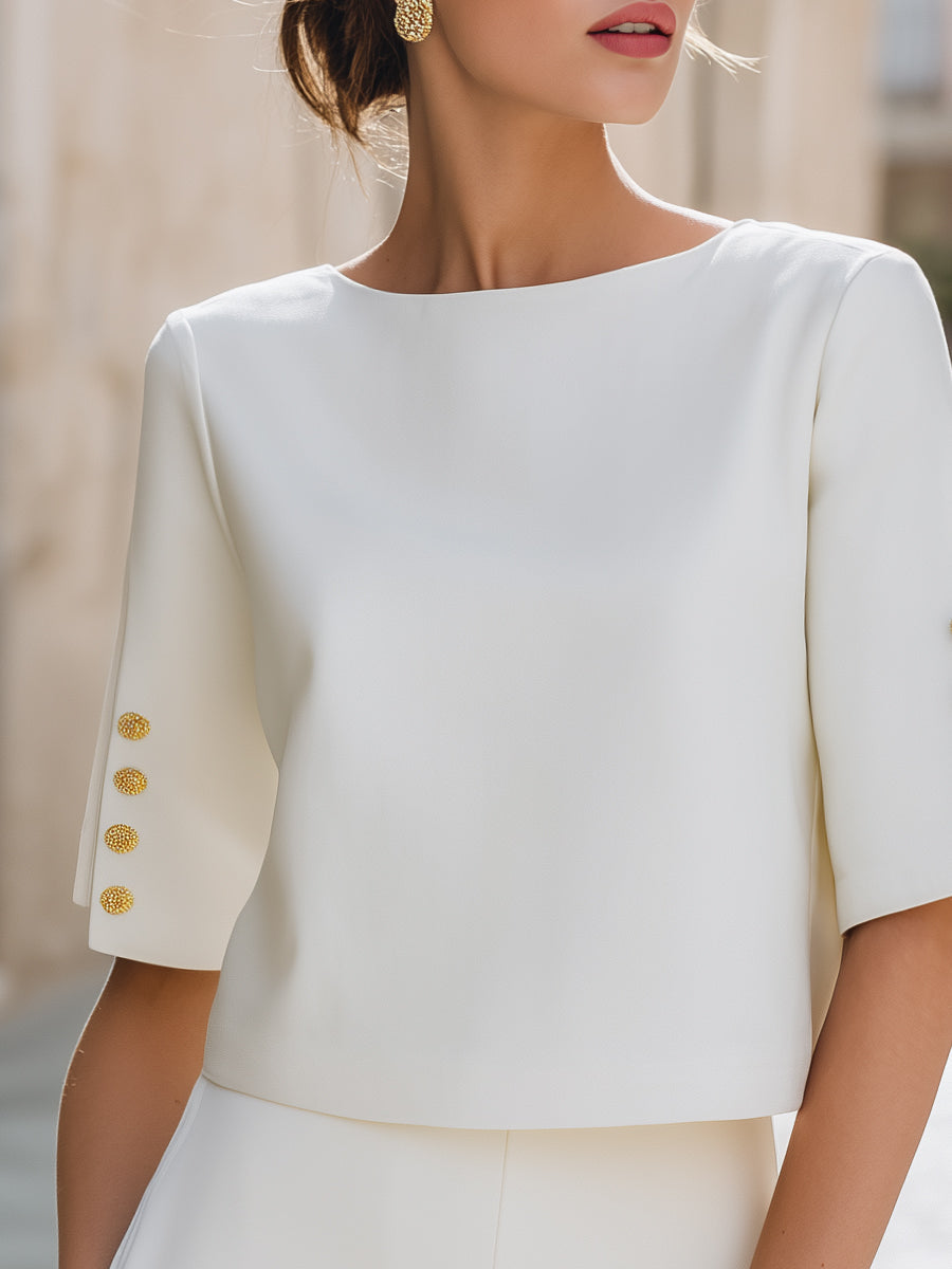 Francesca Detalj Raspored Rukava Elegantan Top