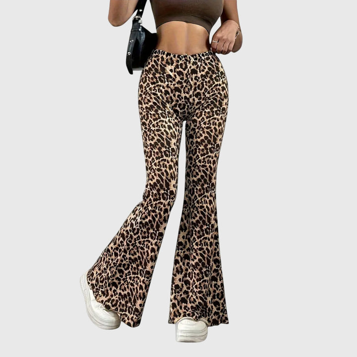 Ladislava | Leopard Bootcut Pantalone