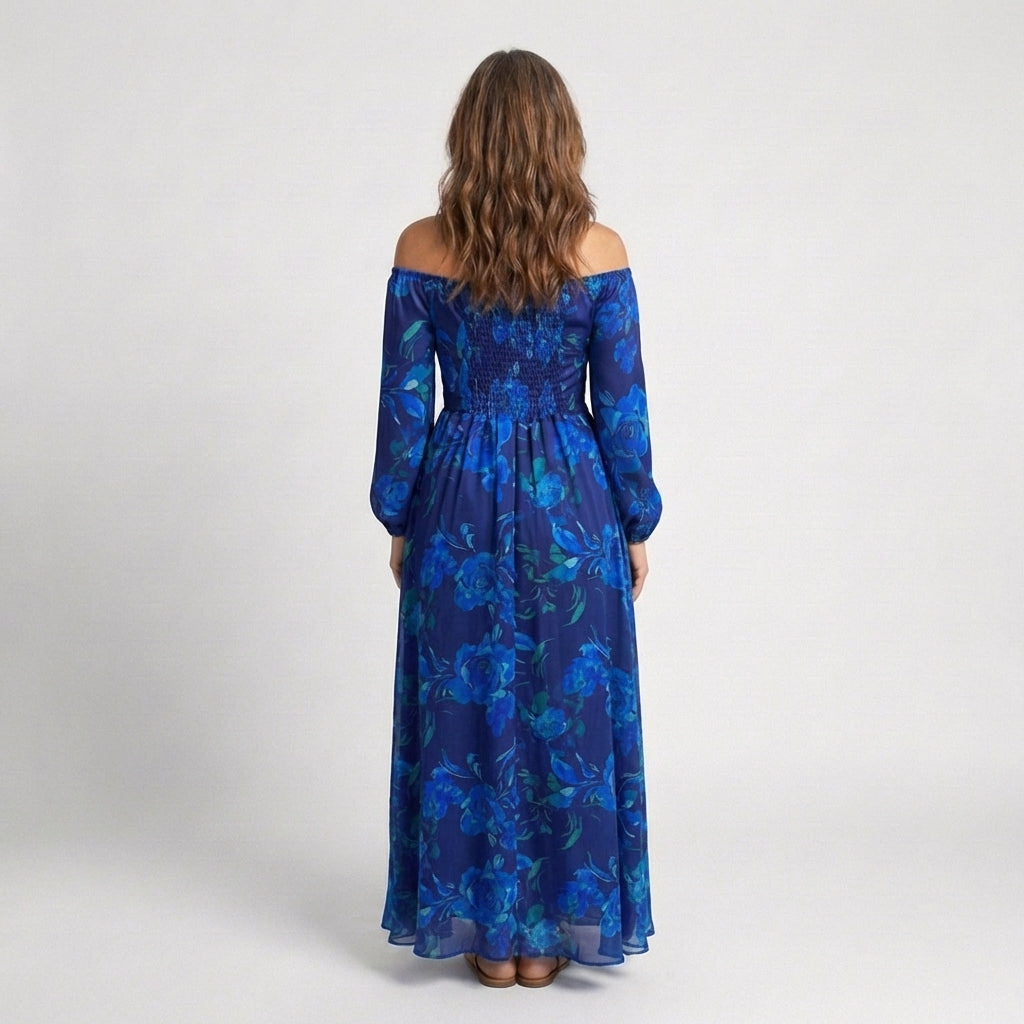 Lorena | Halter Floral Maxi Haljina