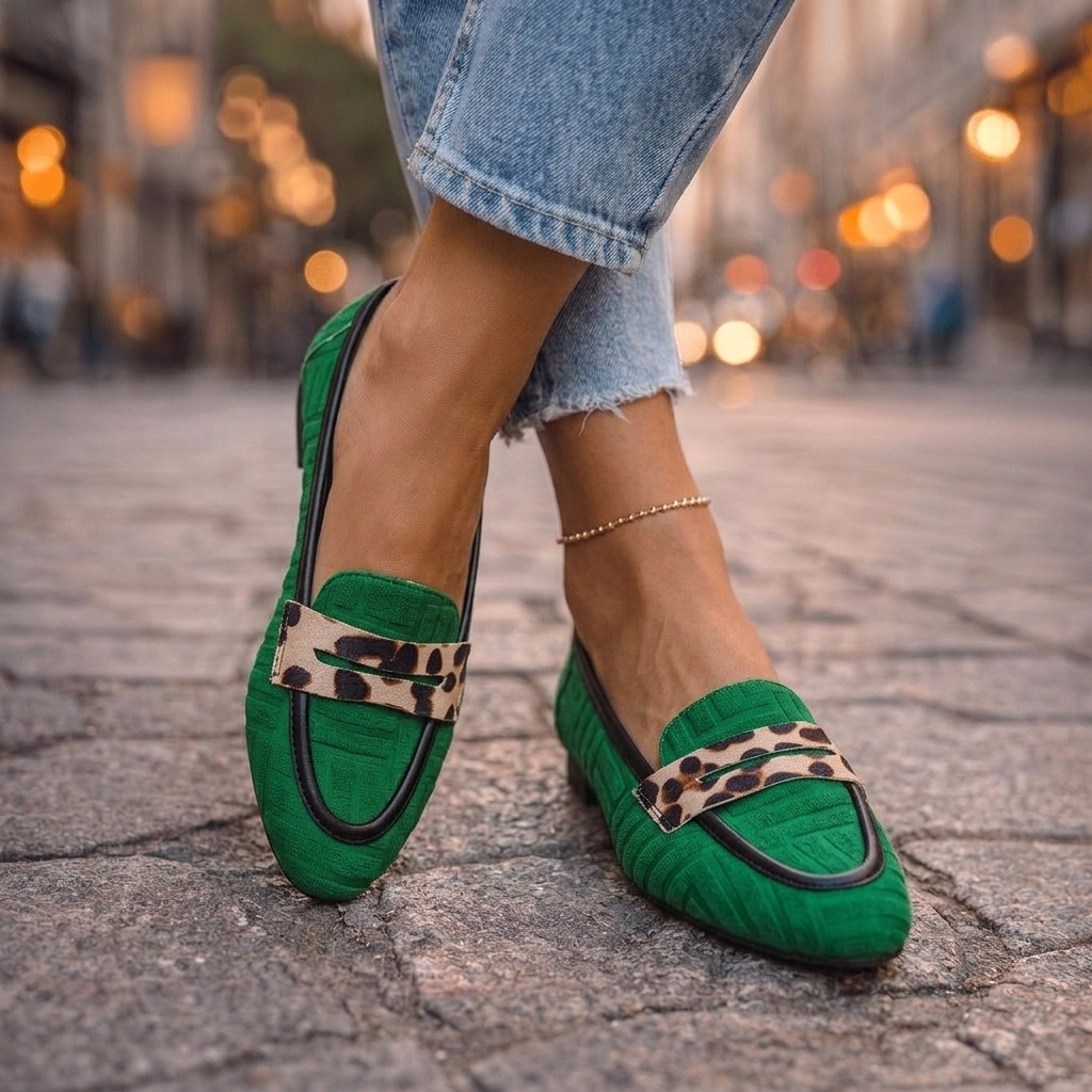 Modestine | Leopard Slip-On Loafers