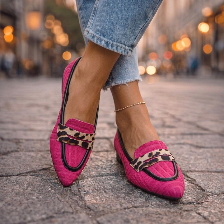 Modestine | Leopard Slip-On Loafers