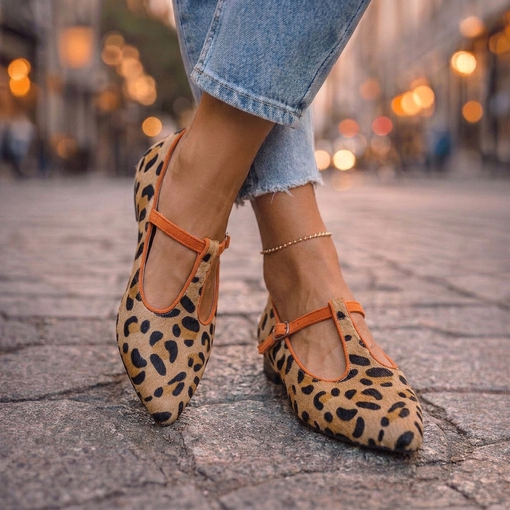 Coraline | Leopard cipele sa špicem i kopčom