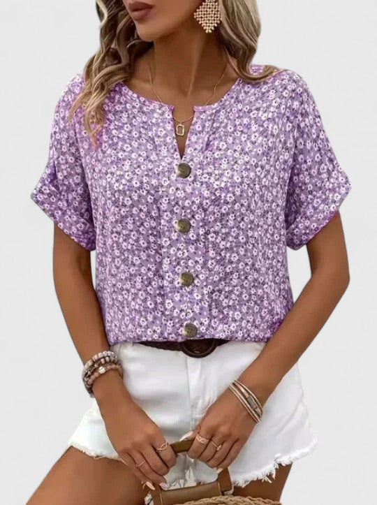 Fleur | Elegantna Cvjetna Ljetna Majica